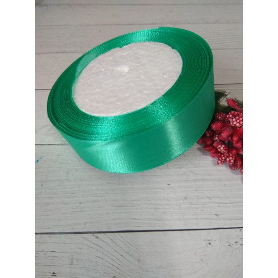 ОПТ Лента атласная однотонная 2,5 см*25 ярдов, цв. тиффани 54, цена за катушку